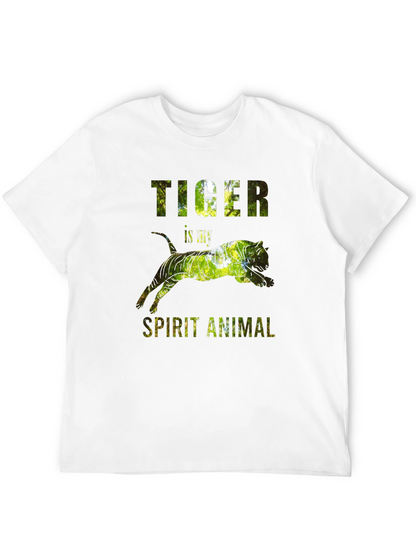 Camiseta Negra con Diseño de Tigre - Animal Espiritual
