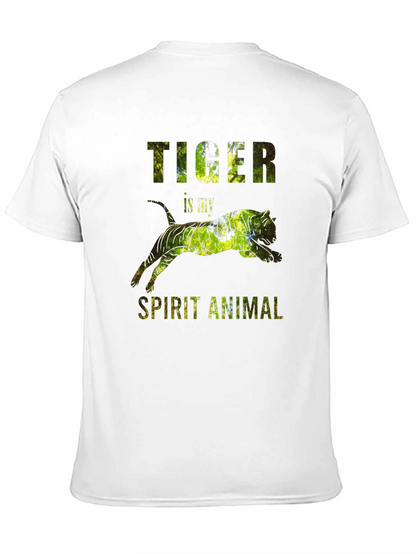 Camiseta Negra con Diseño de Tigre - Animal Espiritual