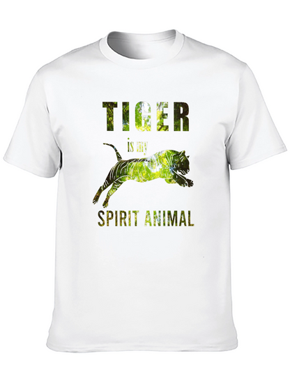 Camiseta Negra con Diseño de Tigre - Animal Espiritual