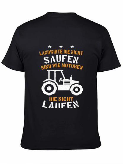 Camiseta Negra Granjero Tractor - Humor Alemán
