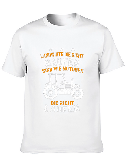 Camiseta Negra Granjero Tractor - Humor Alemán