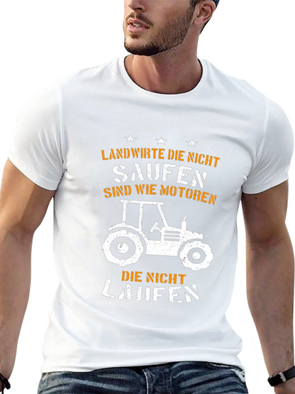 Camiseta Negra Granjero Tractor - Humor Alemán