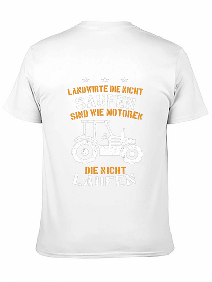 Camiseta Negra Granjero Tractor - Humor Alemán