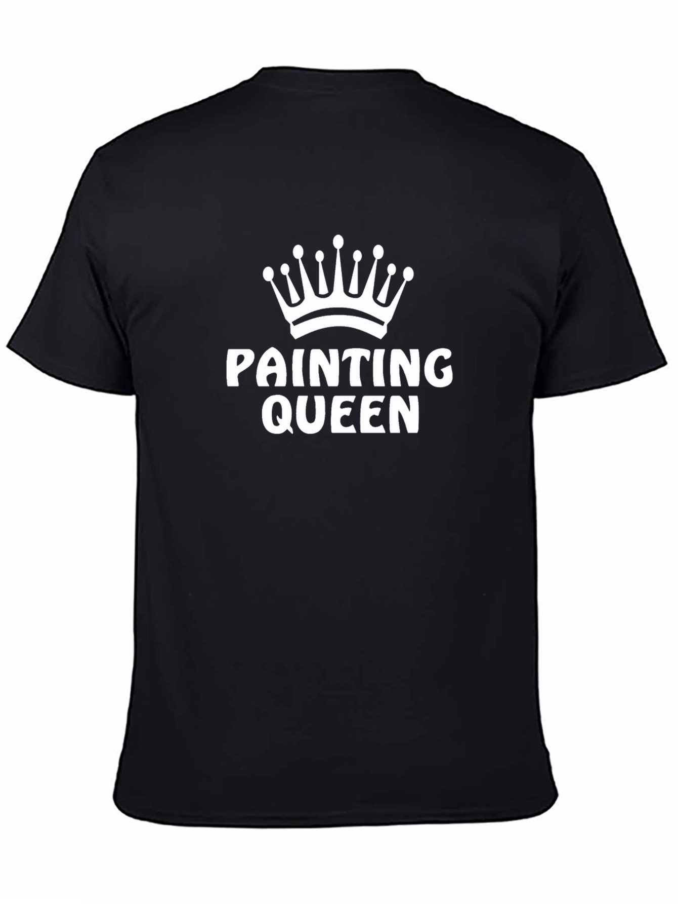 Camiseta Negra Painting Queen con Corona