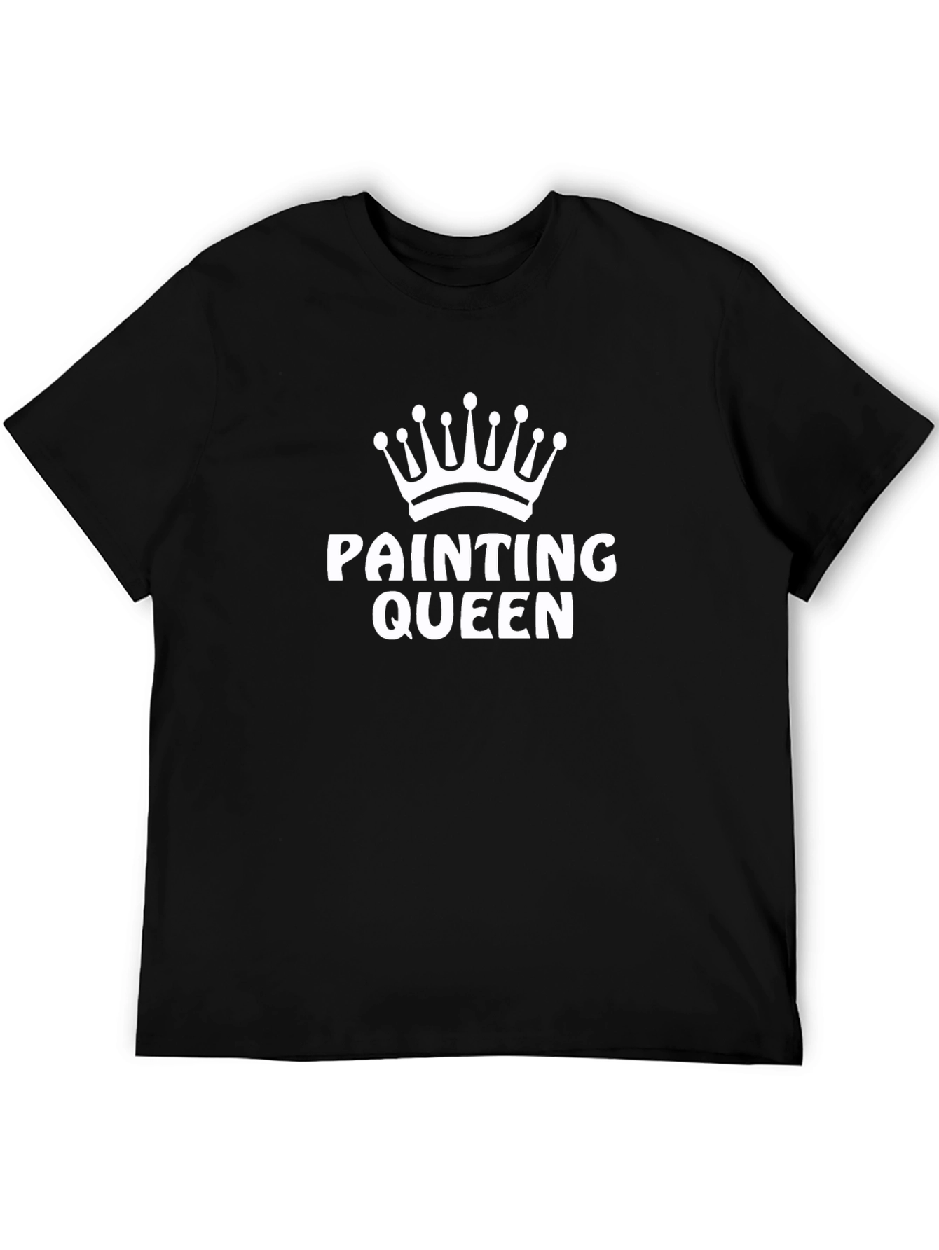 Camiseta Negra Painting Queen con Corona