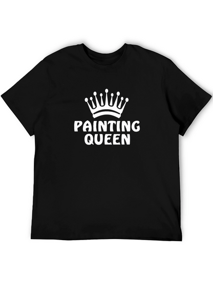Camiseta Negra Painting Queen con Corona