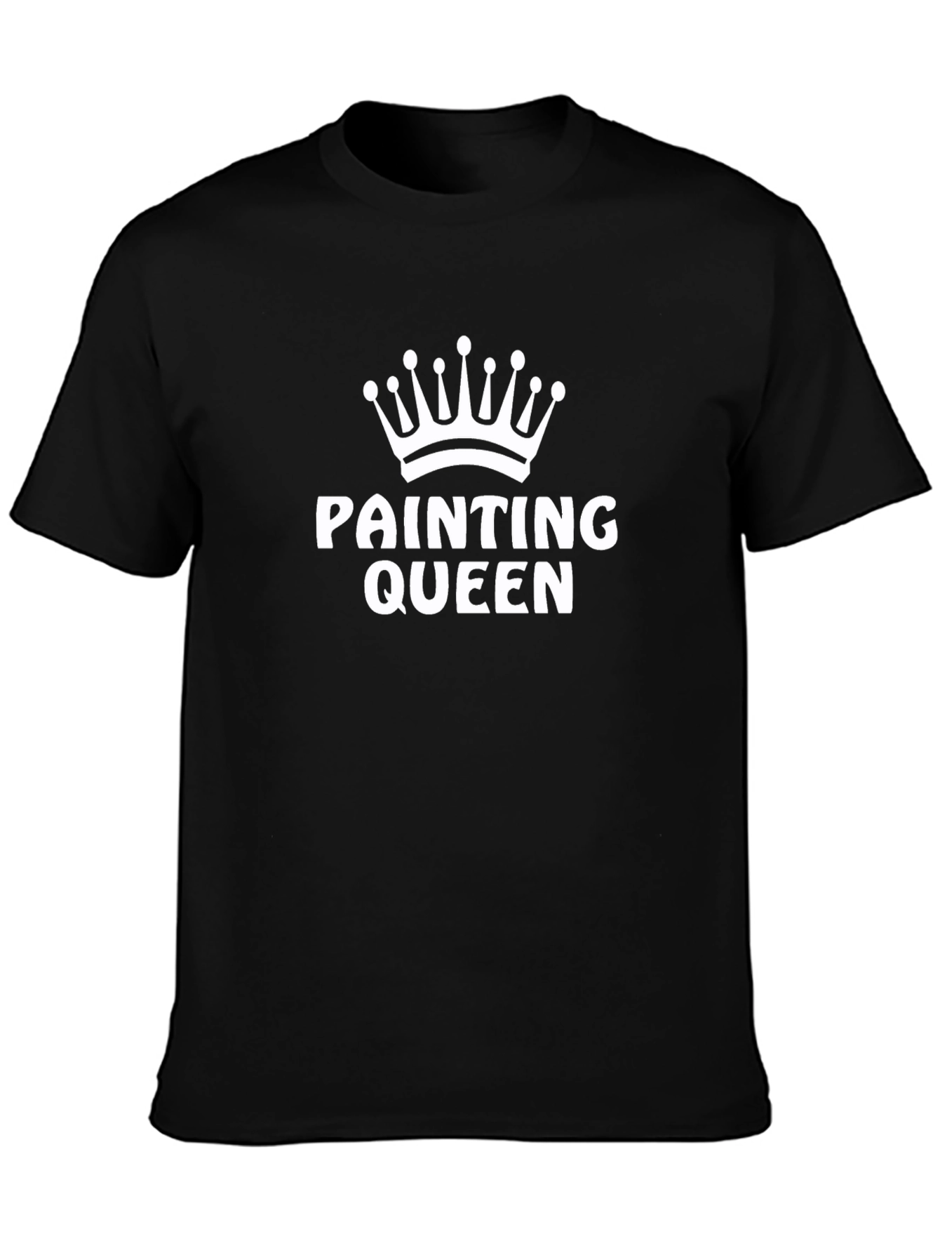 Camiseta Negra Painting Queen con Corona