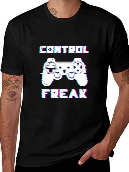 Camiseta Negra Control Freak Gamer