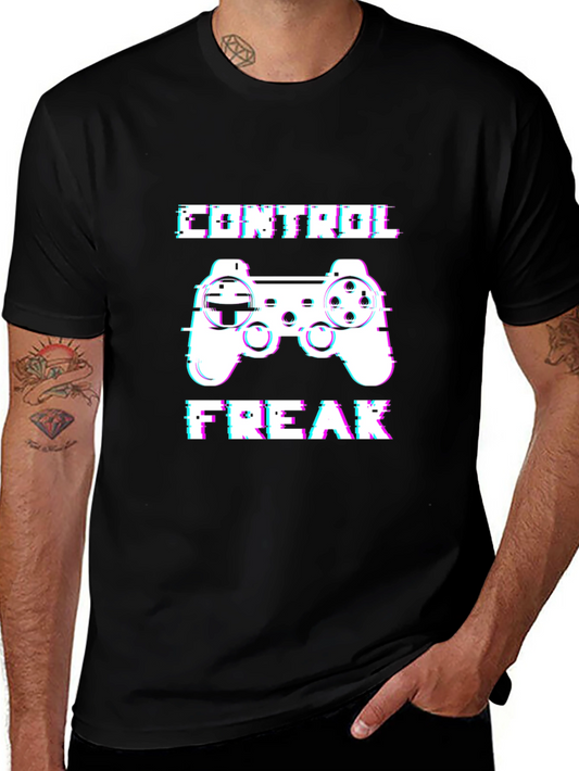 Camiseta Negra Control Freak Gamer