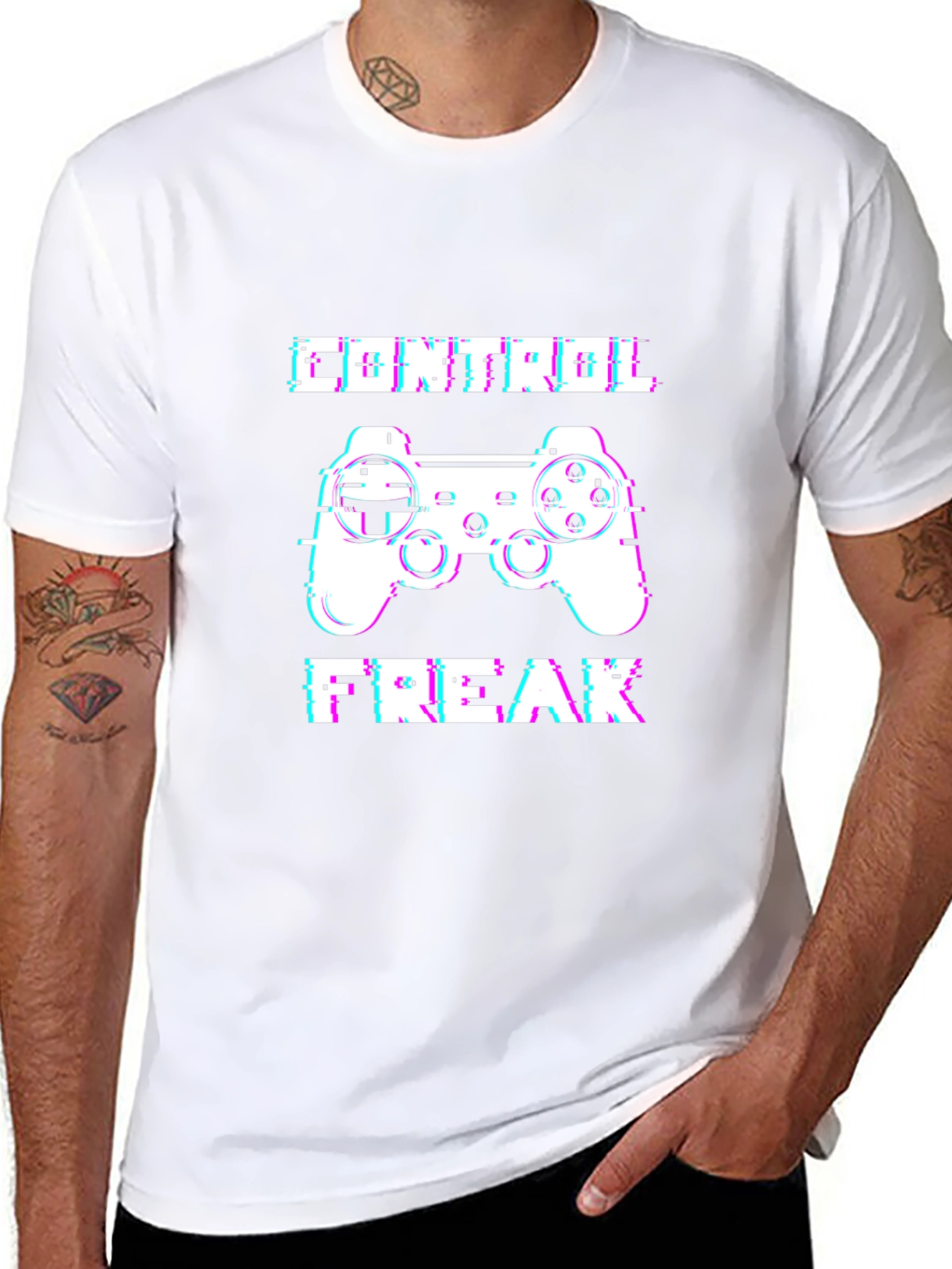 Camiseta Negra Control Freak Gamer