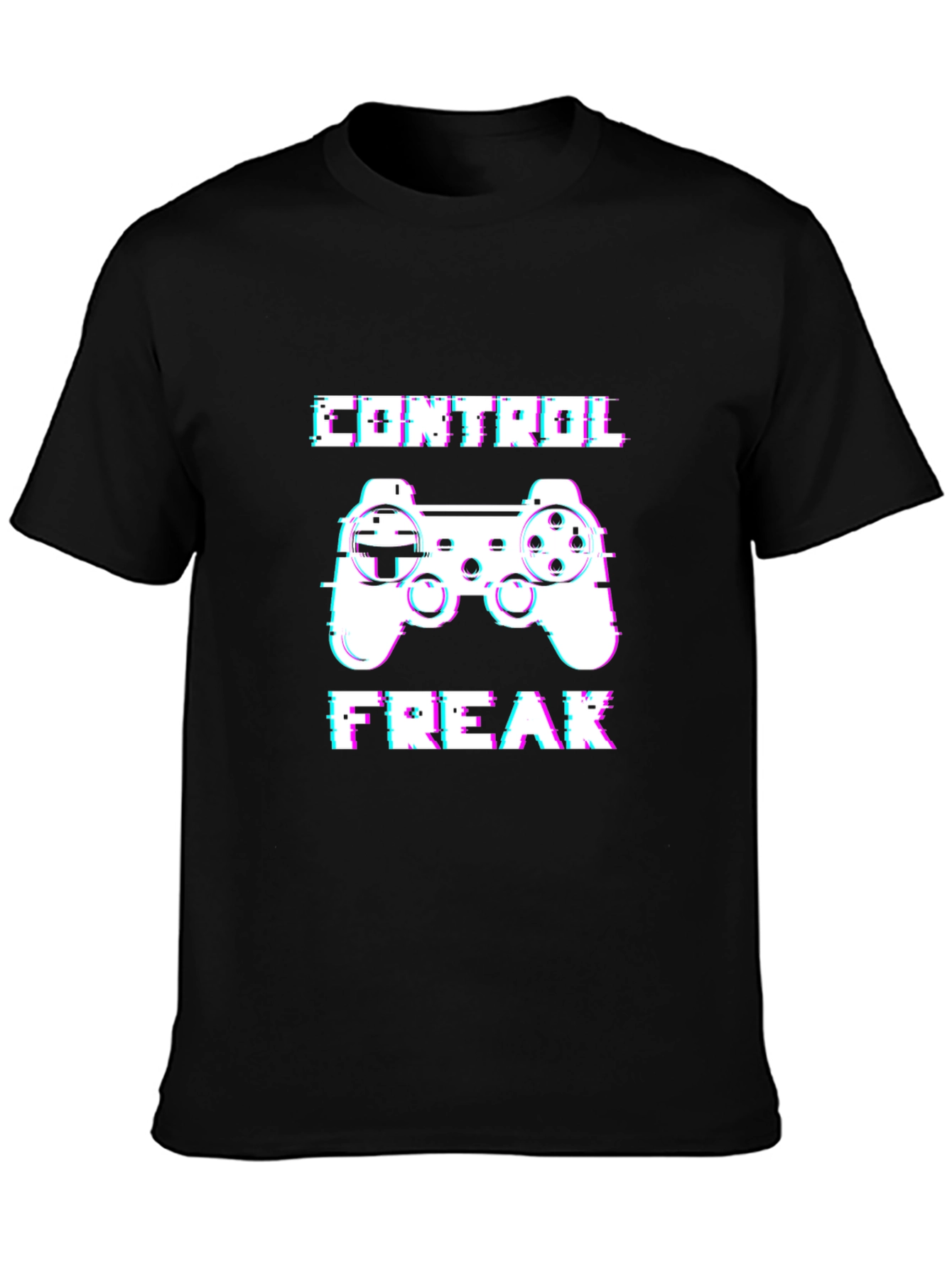 Camiseta Negra Control Freak Gamer