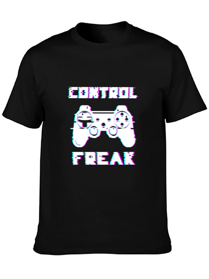 Camiseta Negra Control Freak Gamer