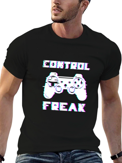 Camiseta Negra Control Freak Gamer