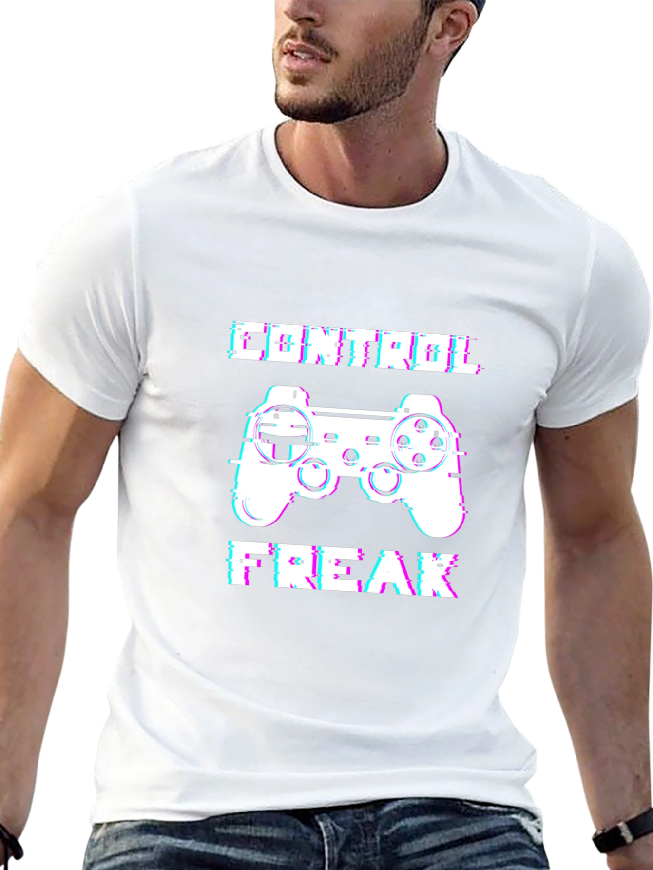 Camiseta Negra Control Freak Gamer