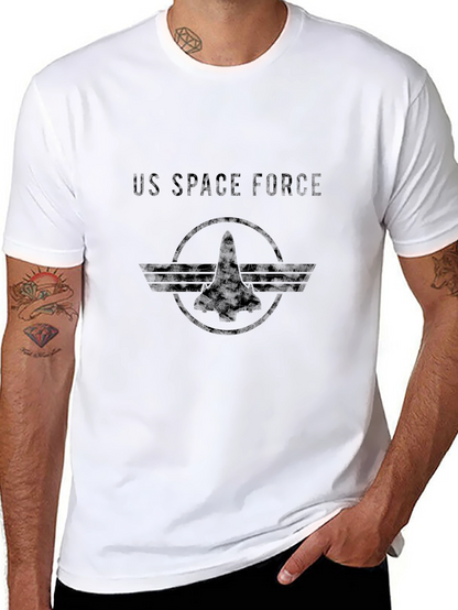 Camiseta Negra US Space Force Hombre