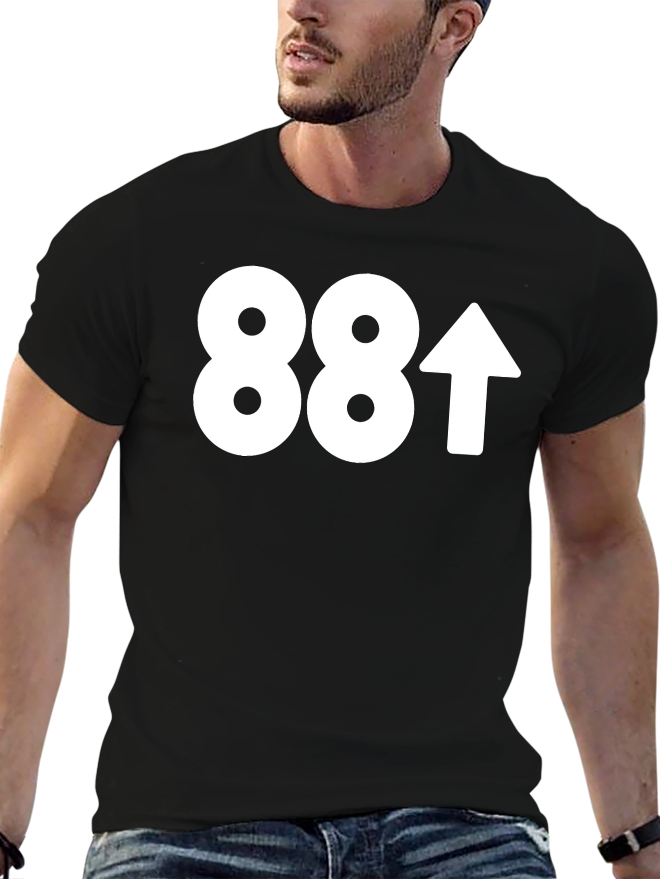 Camiseta Negra 88 Arriba - Estilo Casual