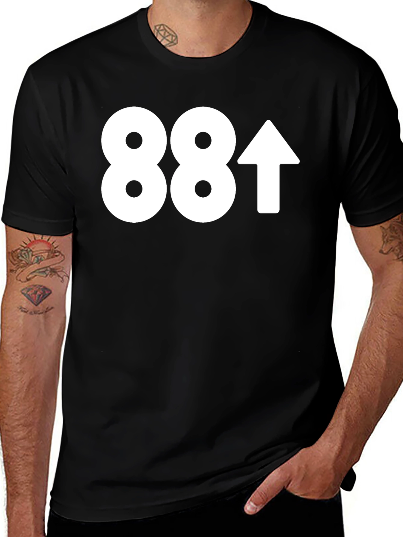 Camiseta Negra 88 Arriba - Estilo Casual