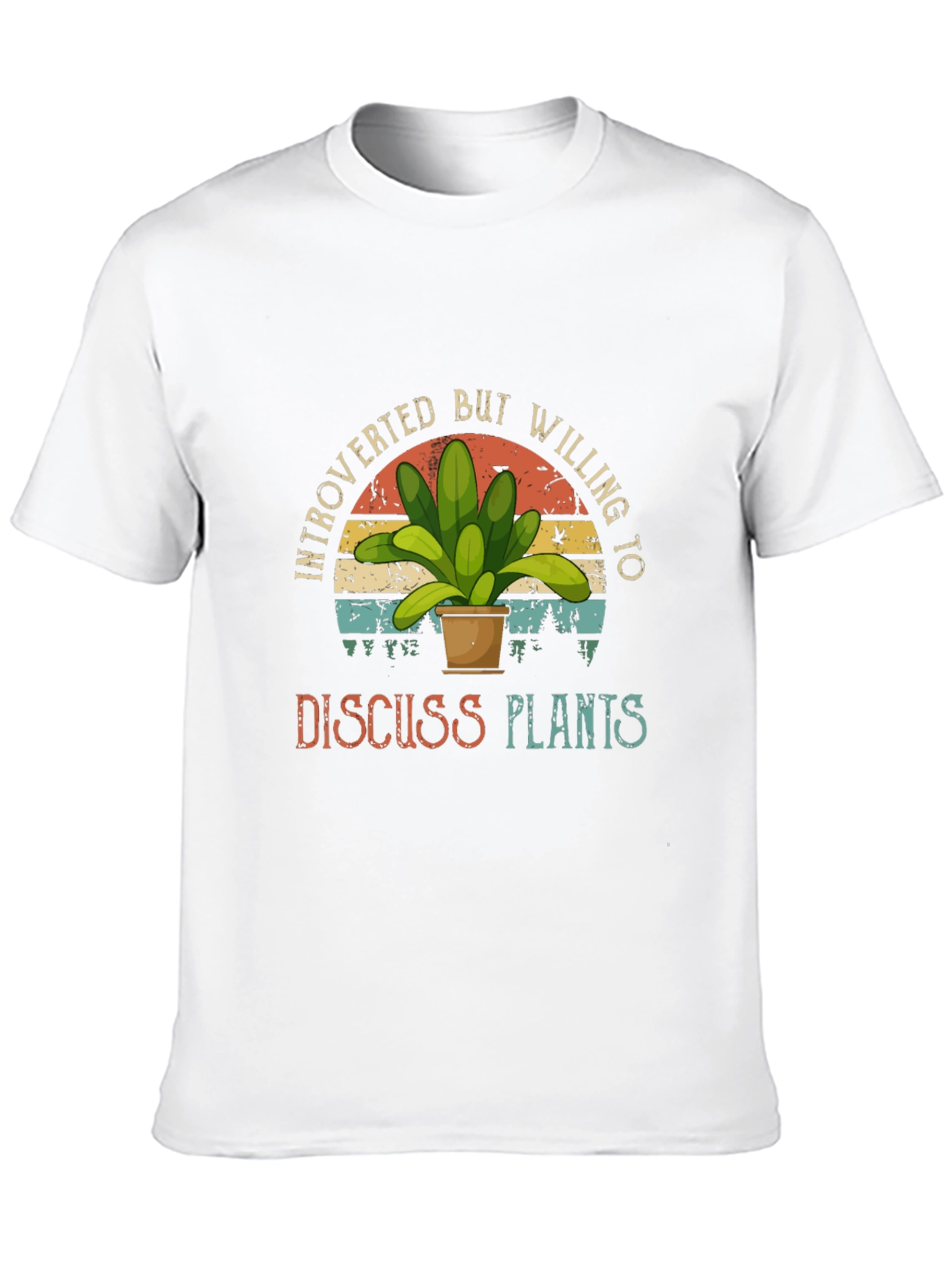 Camiseta Negra Introvertido Plantas