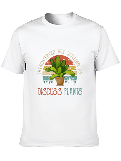 Camiseta Negra Introvertido Plantas