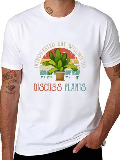 Camiseta Negra Introvertido Plantas
