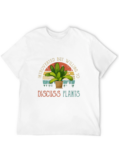 Camiseta Negra Introvertido Plantas