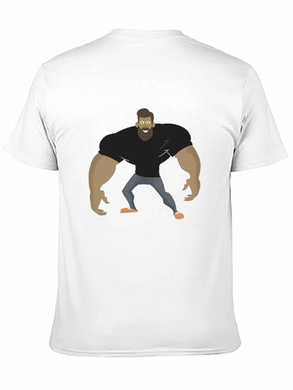 Camiseta Negra Hombre Musculoso Diseño Divertido