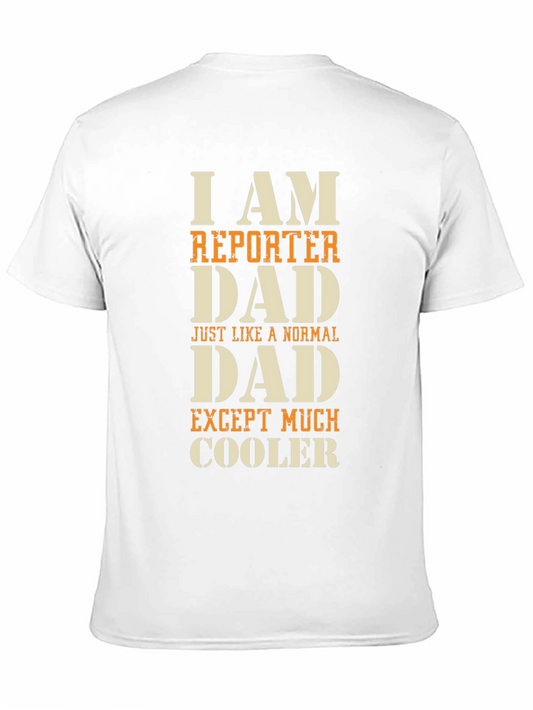 Camiseta Negra: Soy Reportero Papá - Divertida y Cómoda