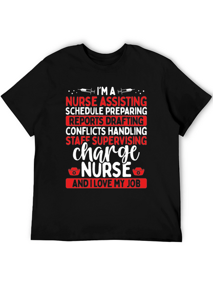 Camiseta Negra con Diseño de Enfermera