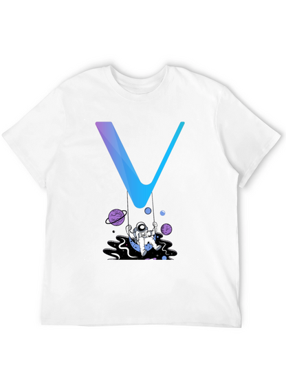Camiseta Hombre Negra Diseño Astronauta Espacial
