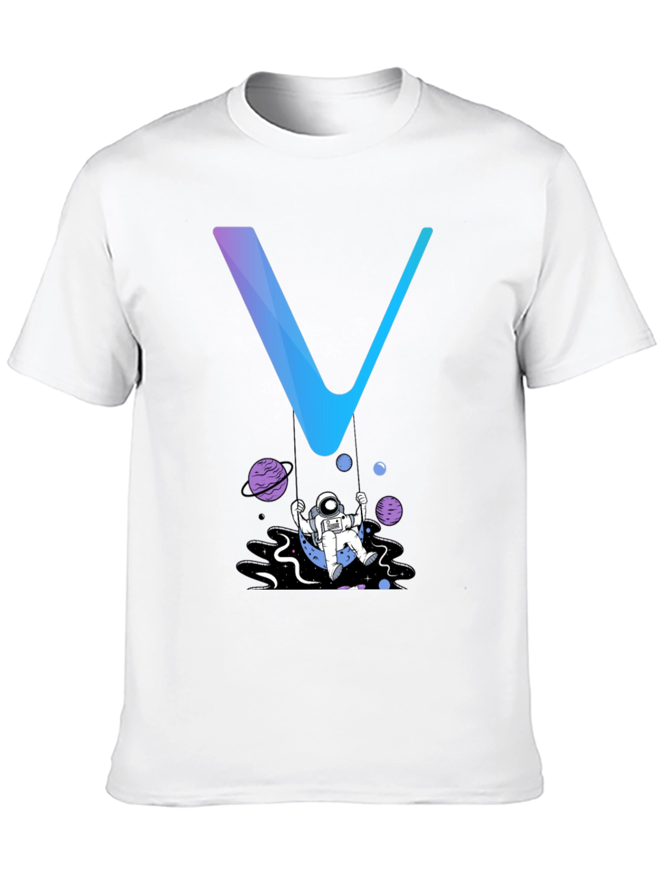 Camiseta Hombre Negra Diseño Astronauta Espacial