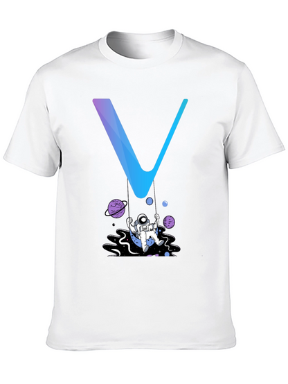Camiseta Hombre Negra Diseño Astronauta Espacial