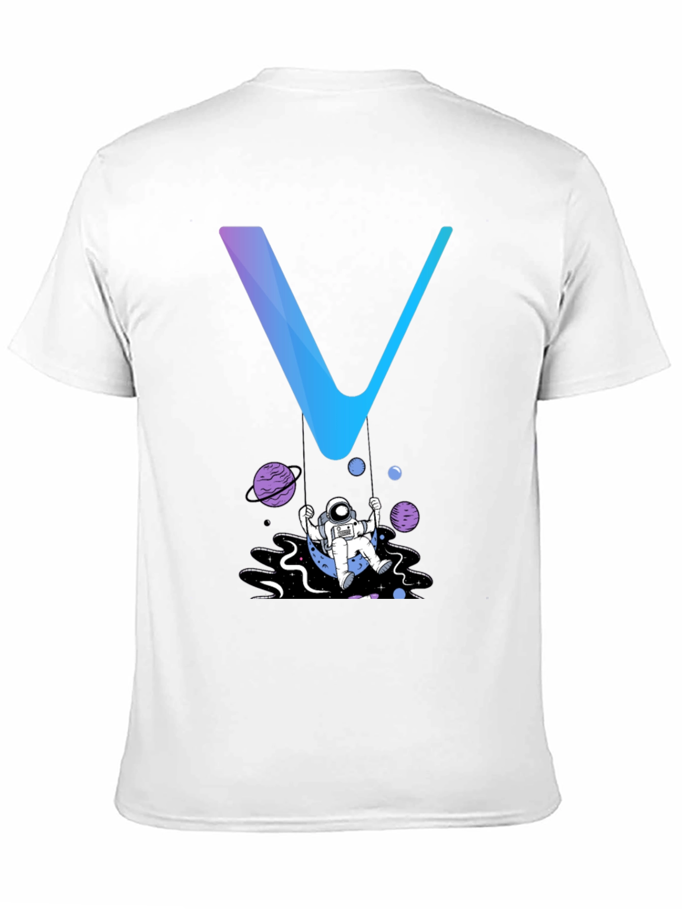 Camiseta Hombre Negra Diseño Astronauta Espacial