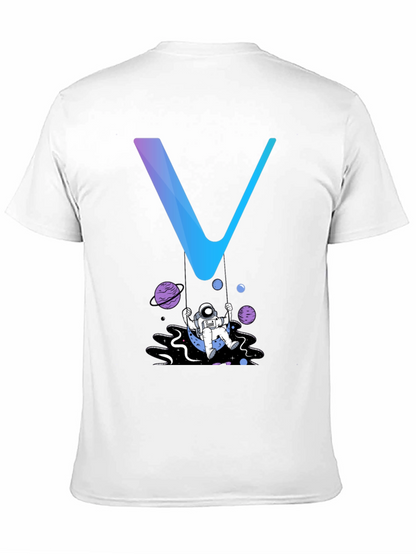 Camiseta Hombre Negra Diseño Astronauta Espacial