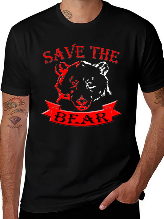 Camiseta Negra Save the Bear - Diseño Único