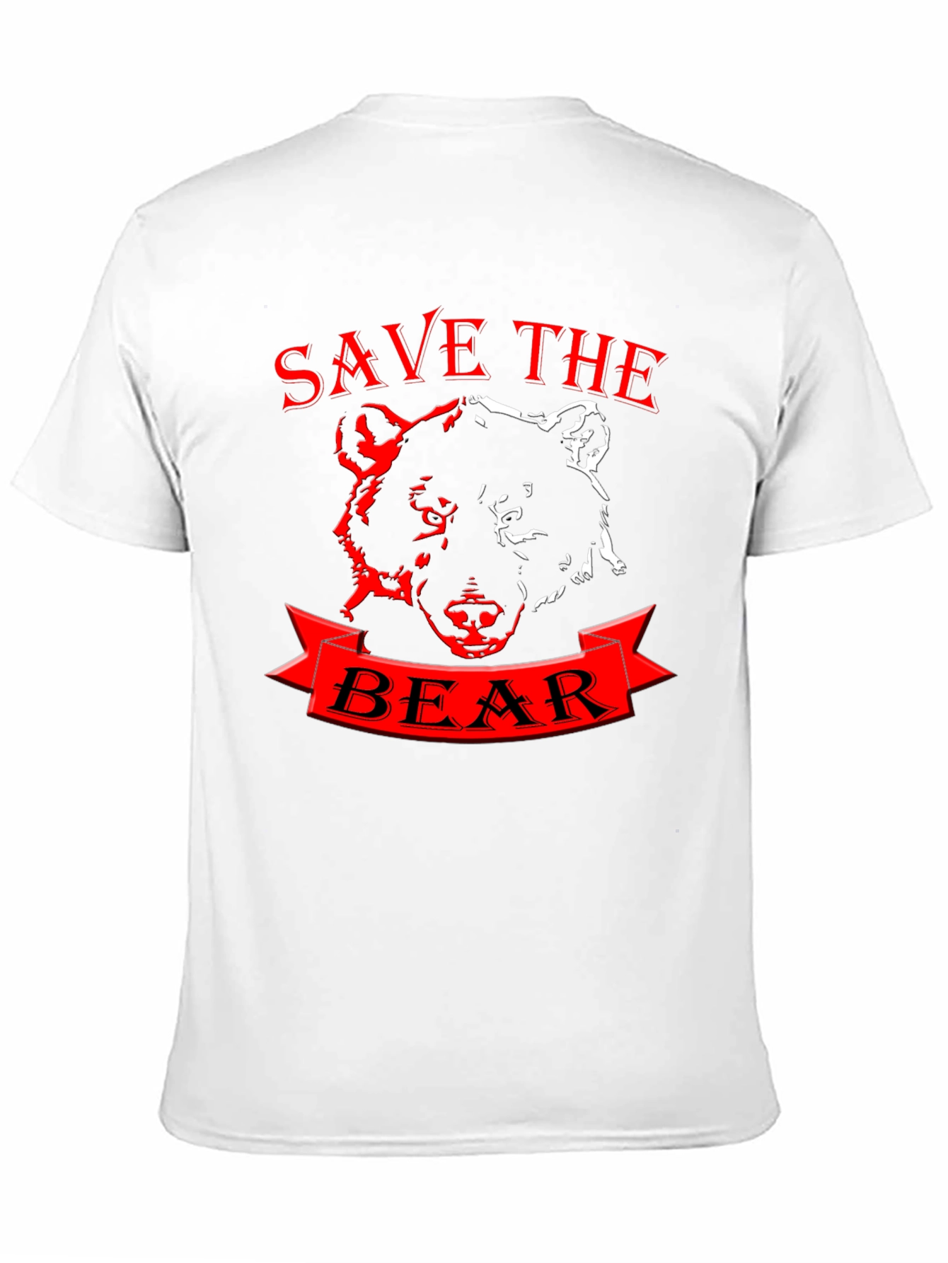 Camiseta Negra Save the Bear - Diseño Único