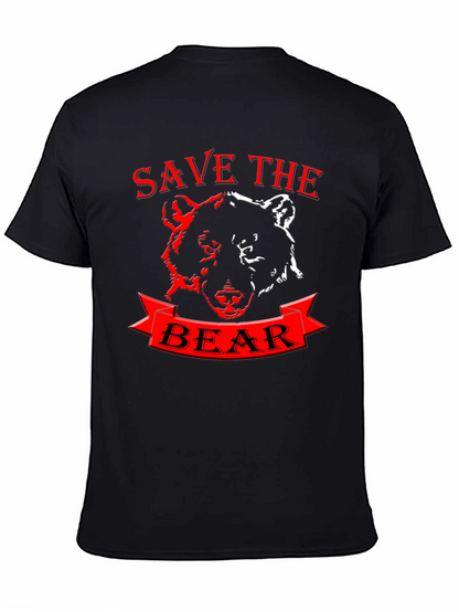 Camiseta Negra Save the Bear - Diseño Único