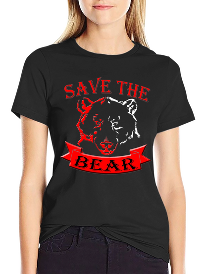 Camiseta Negra Save the Bear - Diseño Único