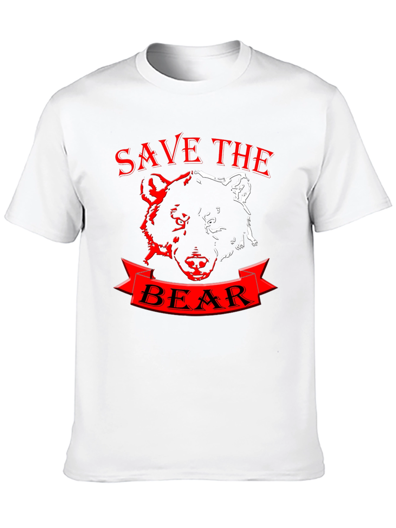 Camiseta Negra Save the Bear - Diseño Único