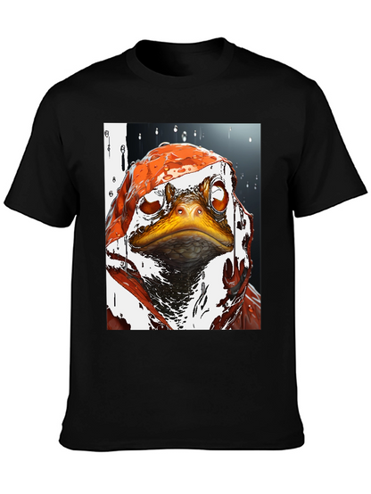 Camiseta Negra con Diseño de Rana Artística