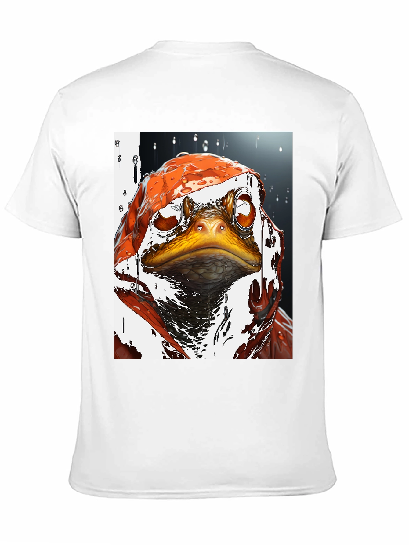 Camiseta Negra con Diseño de Rana Artística