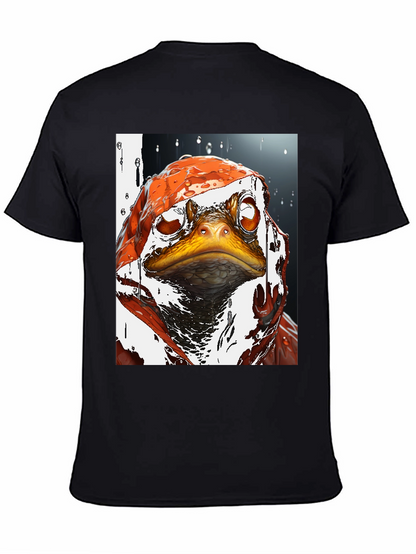 Camiseta Negra con Diseño de Rana Artística