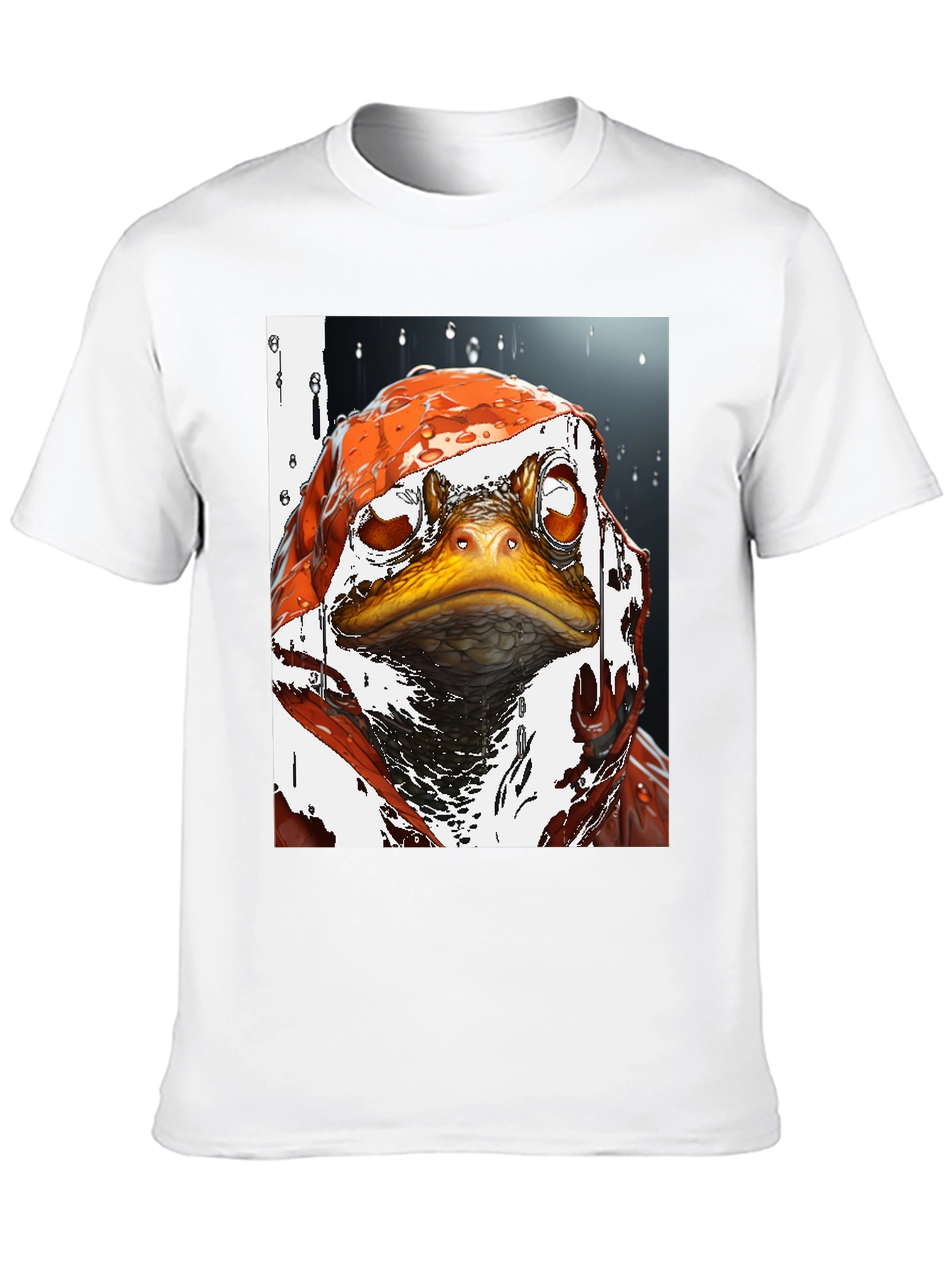 Camiseta Negra con Diseño de Rana Artística