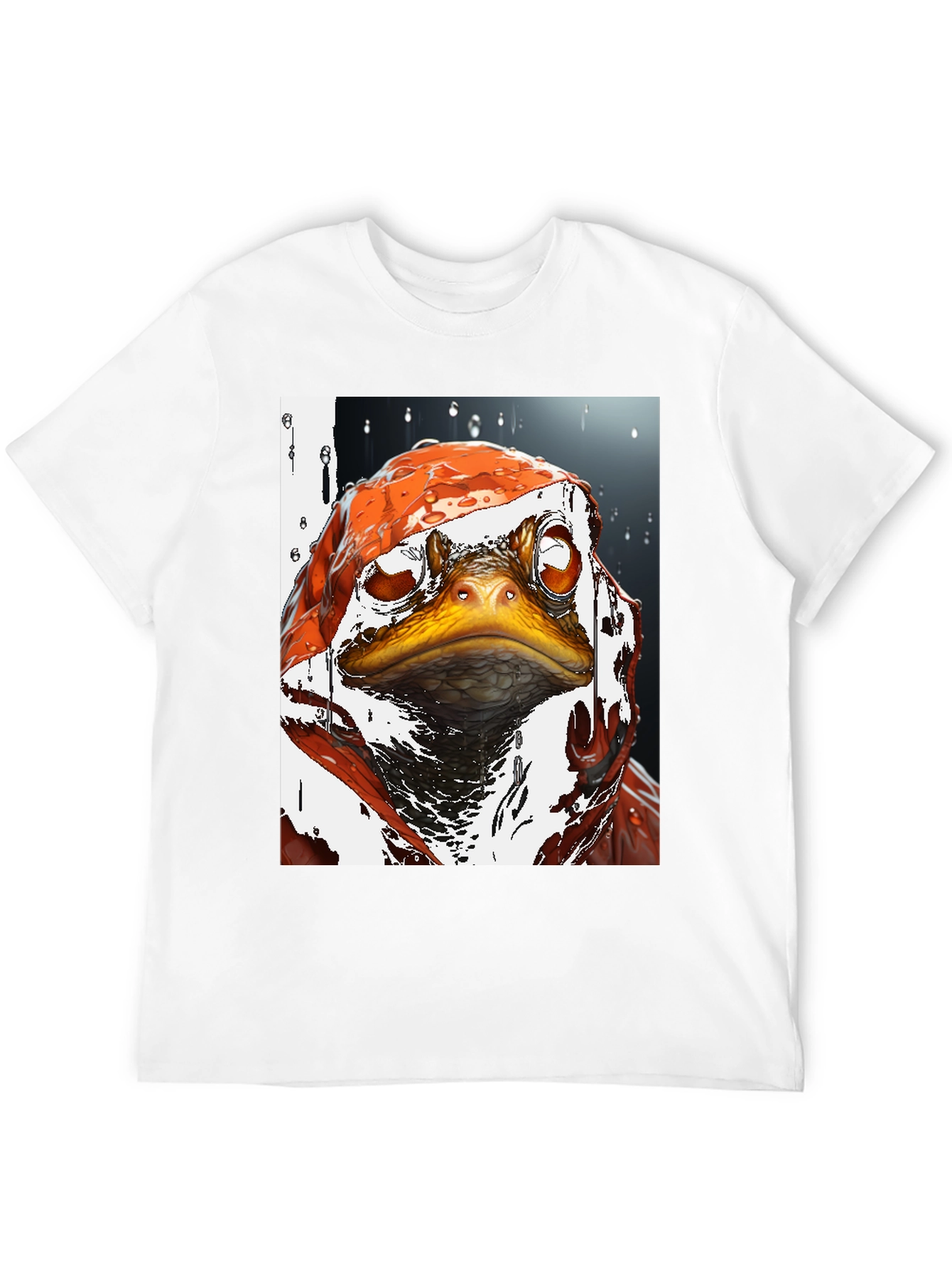 Camiseta Negra con Diseño de Rana Artística