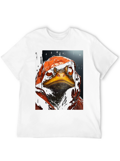 Camiseta Negra con Diseño de Rana Artística