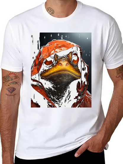 Camiseta Negra con Diseño de Rana Artística