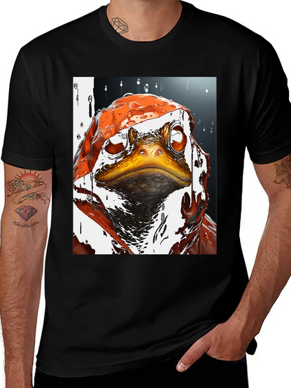 Camiseta Negra con Diseño de Rana Artística