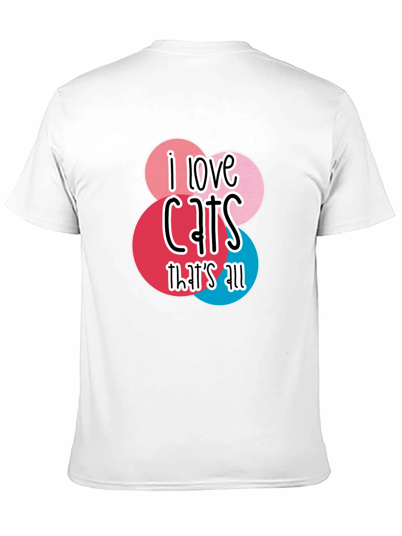 Camiseta Negra Amo los Gatos para Hombre