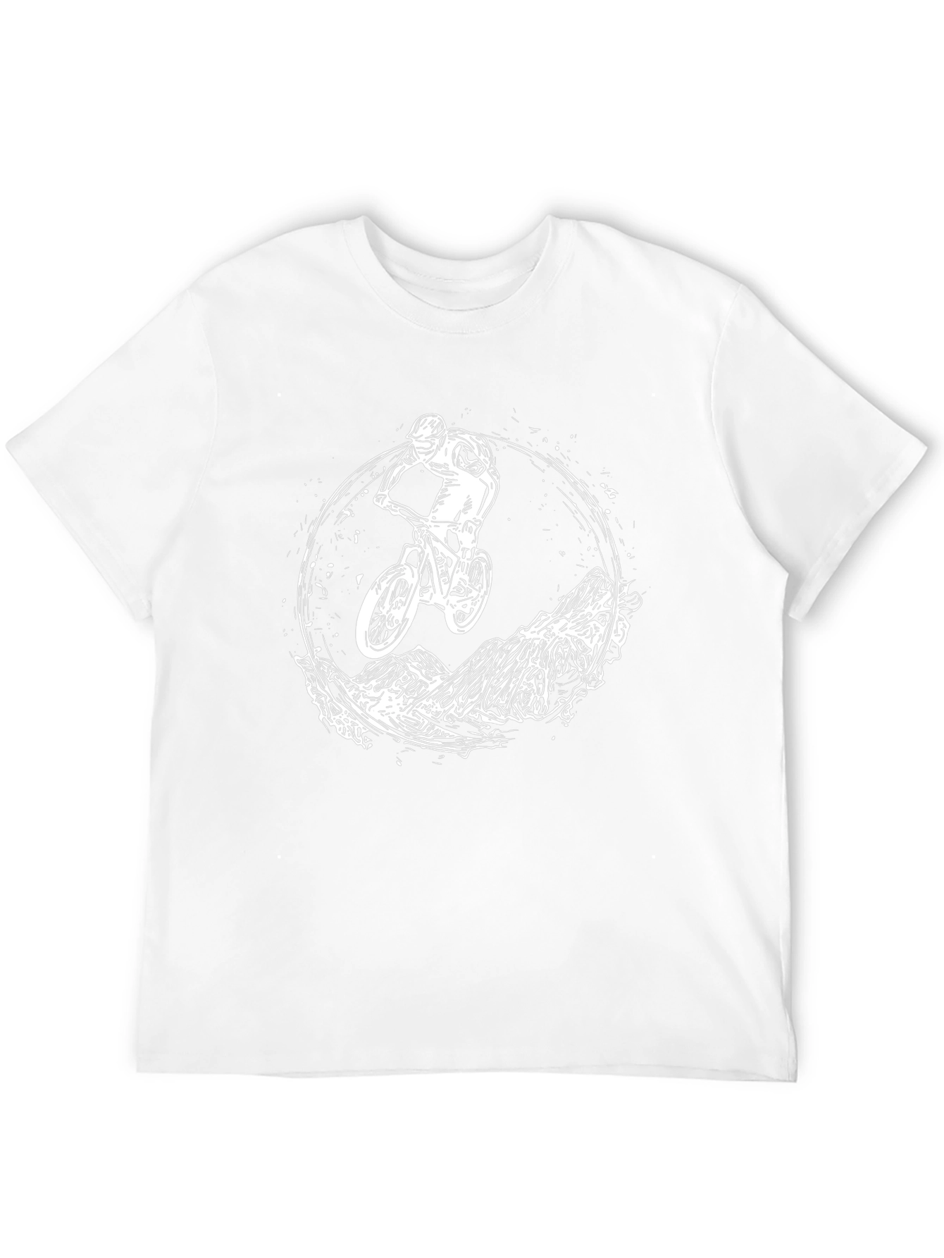 Camiseta Negra con Diseño de Bicicleta de Montaña