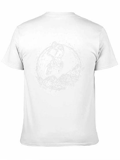 Camiseta Negra con Diseño de Bicicleta de Montaña