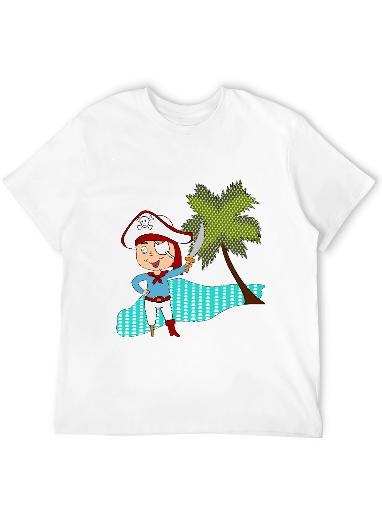Camiseta Negra con Diseño Pirata Infantil